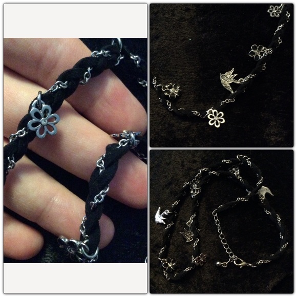 Bird and Flower Braided Necklace - Picture 2 of 2